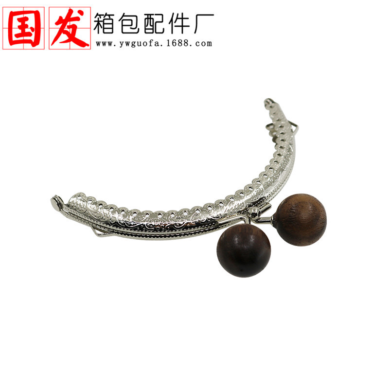 Orejas 10.5CM semicircular encaje de madera en relieve oro al por mayor plata 20MM madera maciza 4 colores cabeza de caramelo