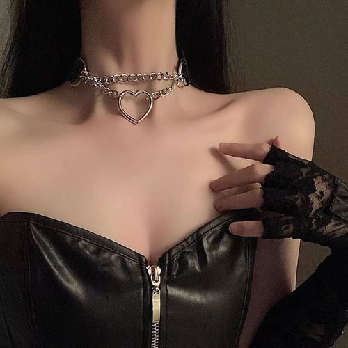 Imprison your heart, love jewelry, neck strap, sexy necklace, dark choker lock, women's necklace + traction rope fun