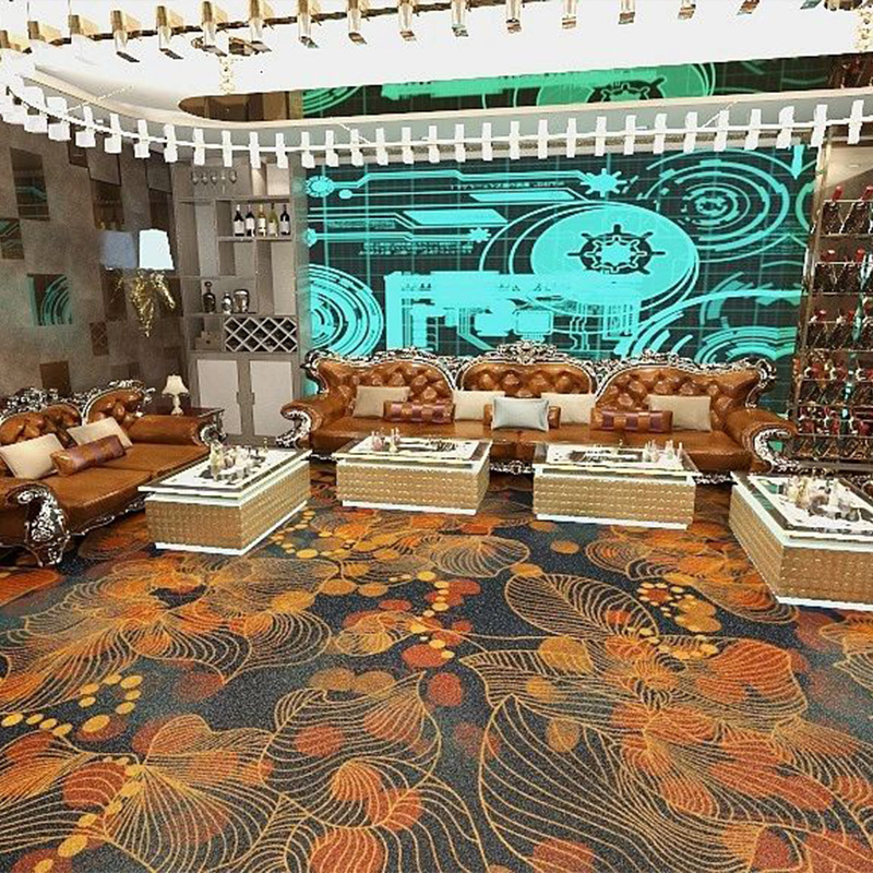 Hotel piso sala de reuniones alfombra Akmin resistente al fuego impresión sucia alfombra comercial salón de baile personalizado