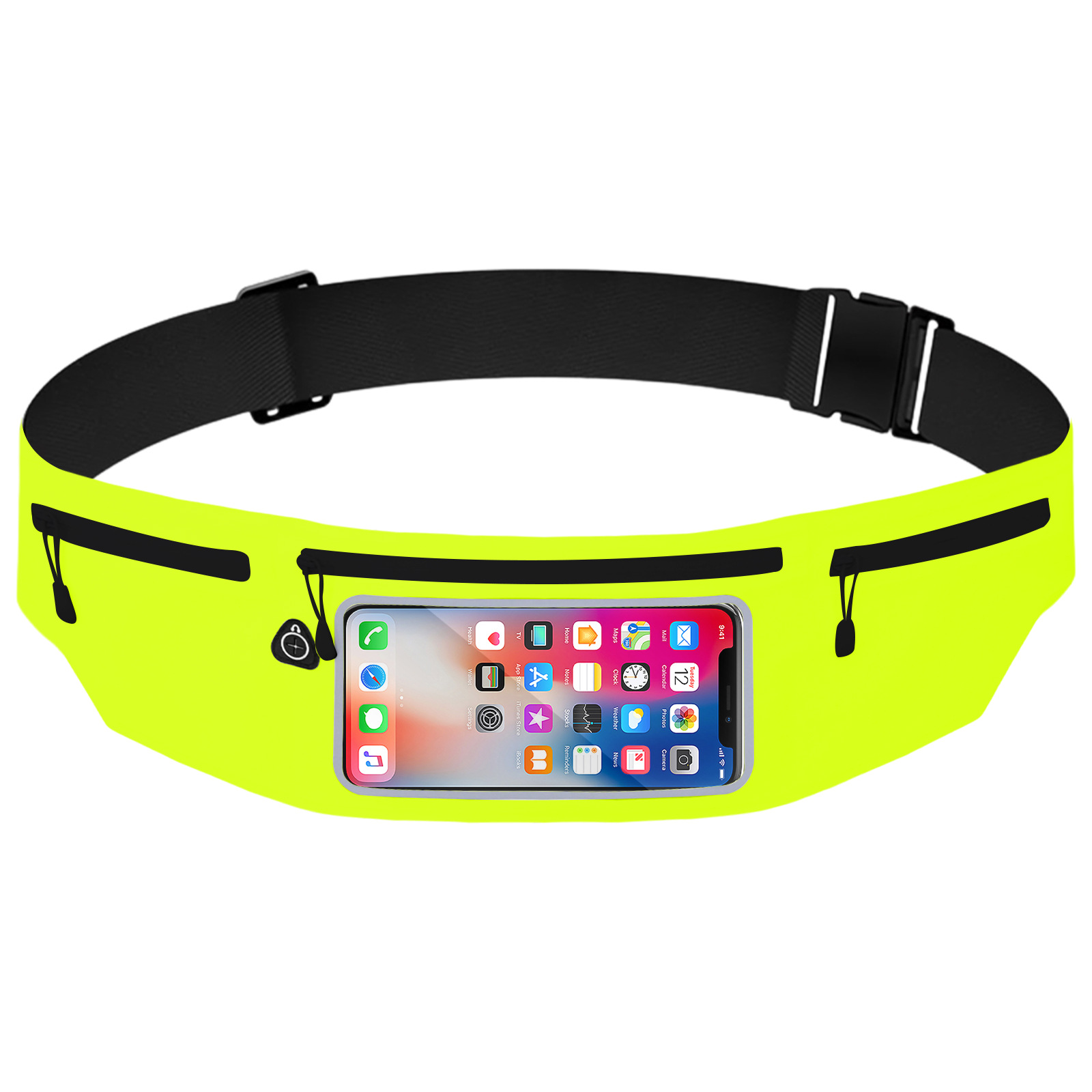 European, british and chinese patented touch screen model-fluorescent green three pockets