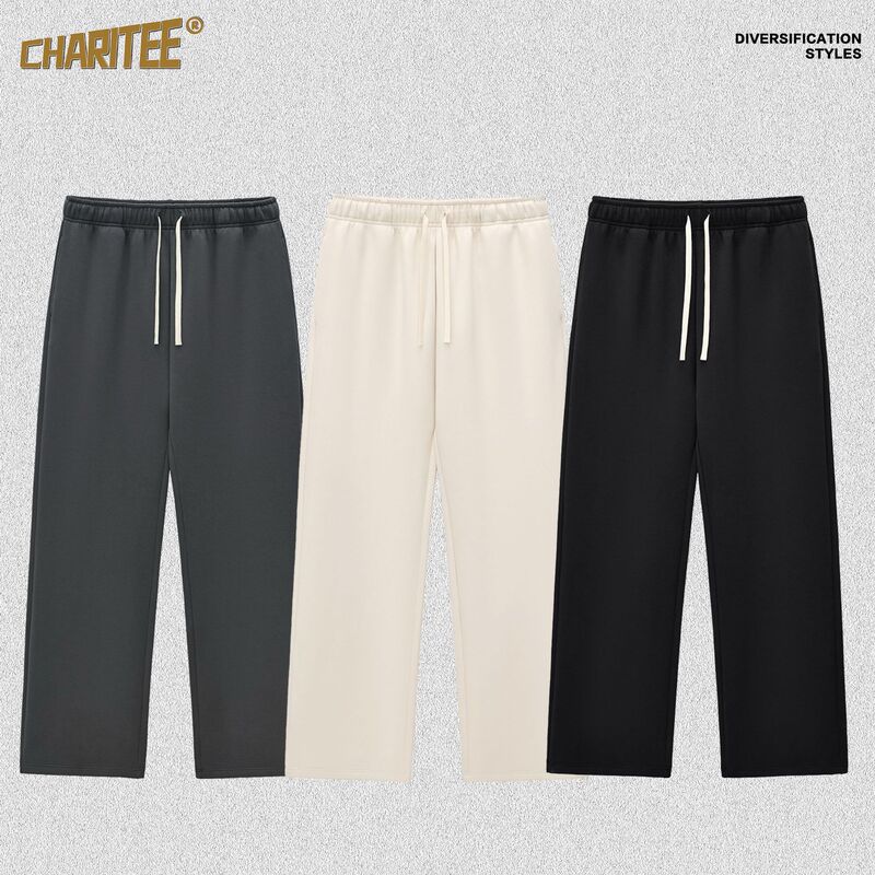 Charity | 350g American Fog Cross-Border Loose Wide-Leg Sweatpants Straight Draped Casual Pants Men's Pants