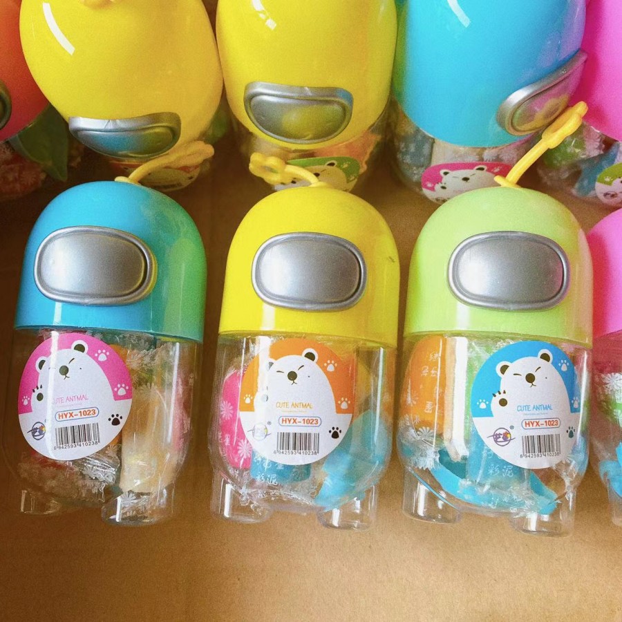 Color arcilla plastilina niños dibujos animados embotellada traje arcilla rompecabezas hecho a mano DIY con herramientas abrasivas 2 yuanes tienda por mayor
