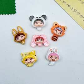创意卡通动物公仔树脂配件 diy手机壳洞洞鞋发饰收纳盒饰品贴批发