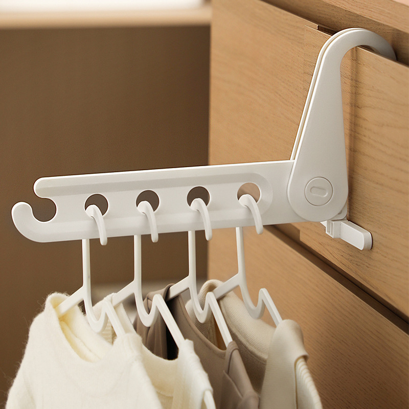 Foldable Hanger Household Clothes Hanging Trousers Rack Travel Hotel Portable Multi-functional Drying Hanger Drying Rack