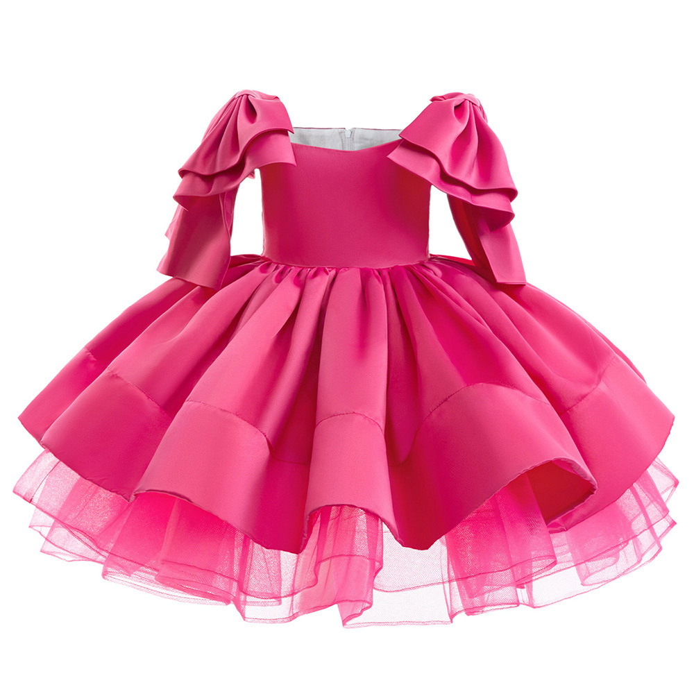 Vestido de niñas transfronterizas vestido de princesa satin vestido de graduación vestido de verano