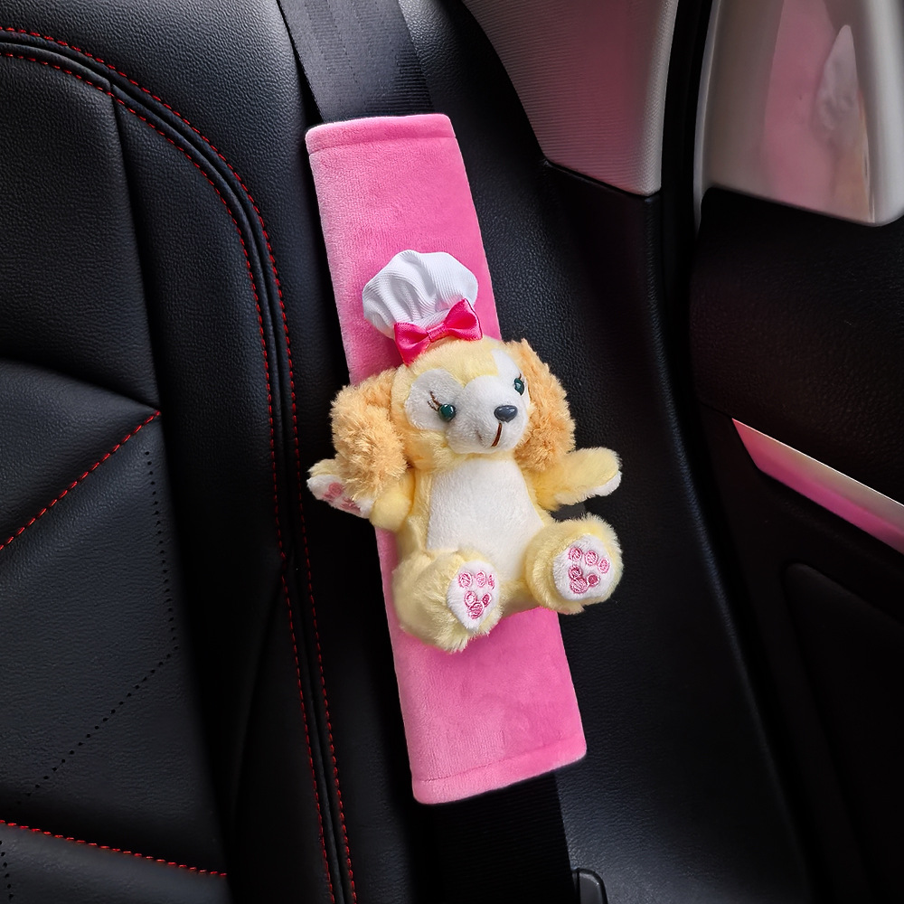 Protector de Hombro para Cinturón de Seguridad de Peluche Decorativo para Automóvil
