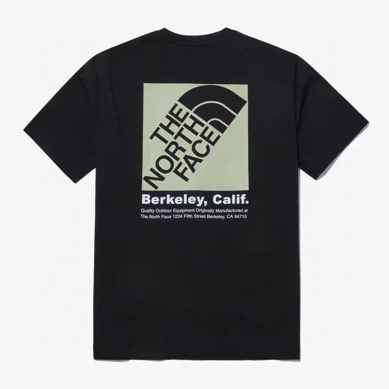 NTノースフェイスの純綿Tシャツの正しいバージョン、男性と女性用、カップル向けの同じスタイル、トレンディなプリント、幅広で多用途、カジュアル半袖|undefined