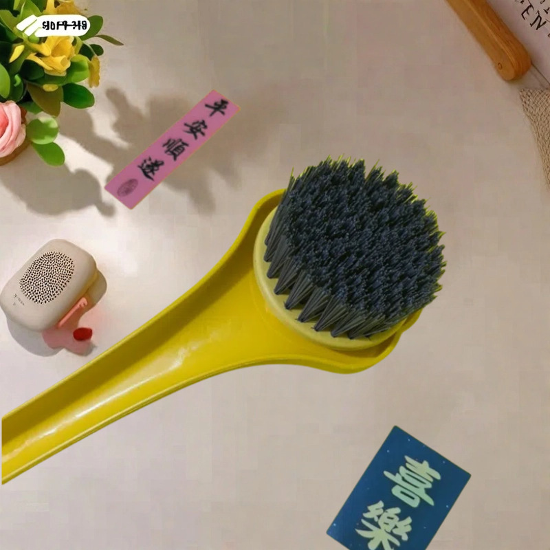 小さな黄色いアヒルの鍋洗いブラシ、鍋洗い用の創造的な漫画の鍋ブラシ、鍋を傷つけない、長いハンドルのキッチン掃除ブラシ|undefined