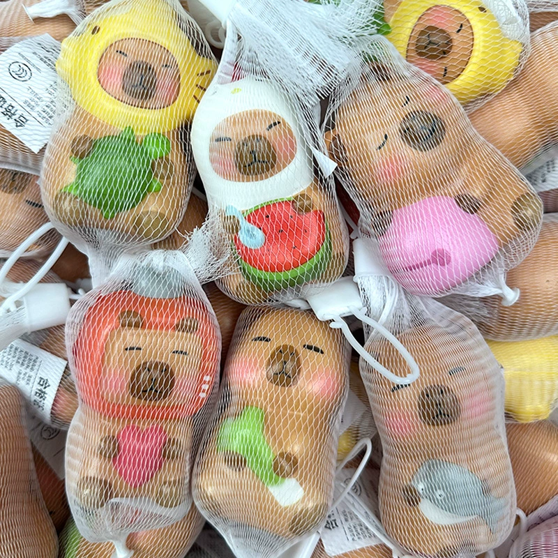 Сетка красный новый Kapipbara щепотка для детей медленно разжимает игрушку pu капибарон джун декомпрессионный артефакт оптом