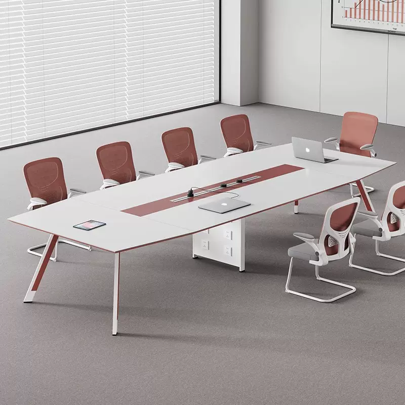办公会议桌长桌简约现代会议室桌椅组合小型会议桌子接待洽谈条桌
