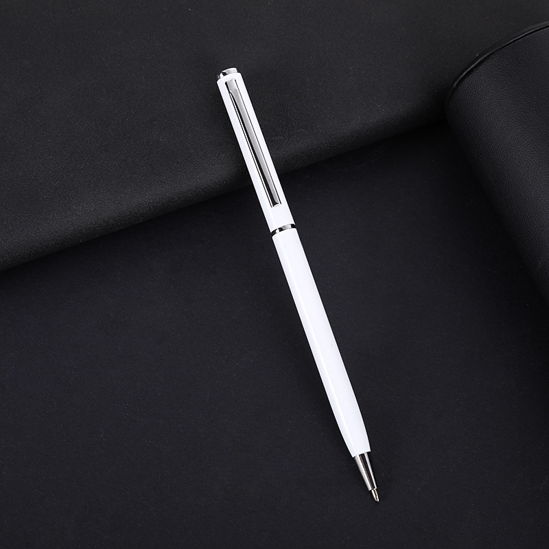En stock bolígrafo de alta gama Hotel regalo pluma de acero inoxidable publicidad pluma letras LOGO pequeña pluma de metal Xihua