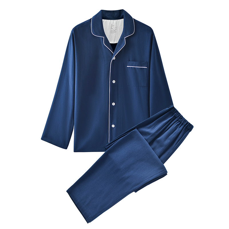 Estilo japonés de franela no impresa hogar desgaste buen color sólido algodón pareja franela grueso Otoño e Invierno pijamas simple llano