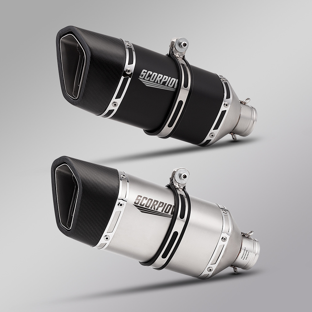 Large Roman Tail Exhaust Pipe 51mm Universal Mt07 G310Rr Ninja400 321Rr 390Duke