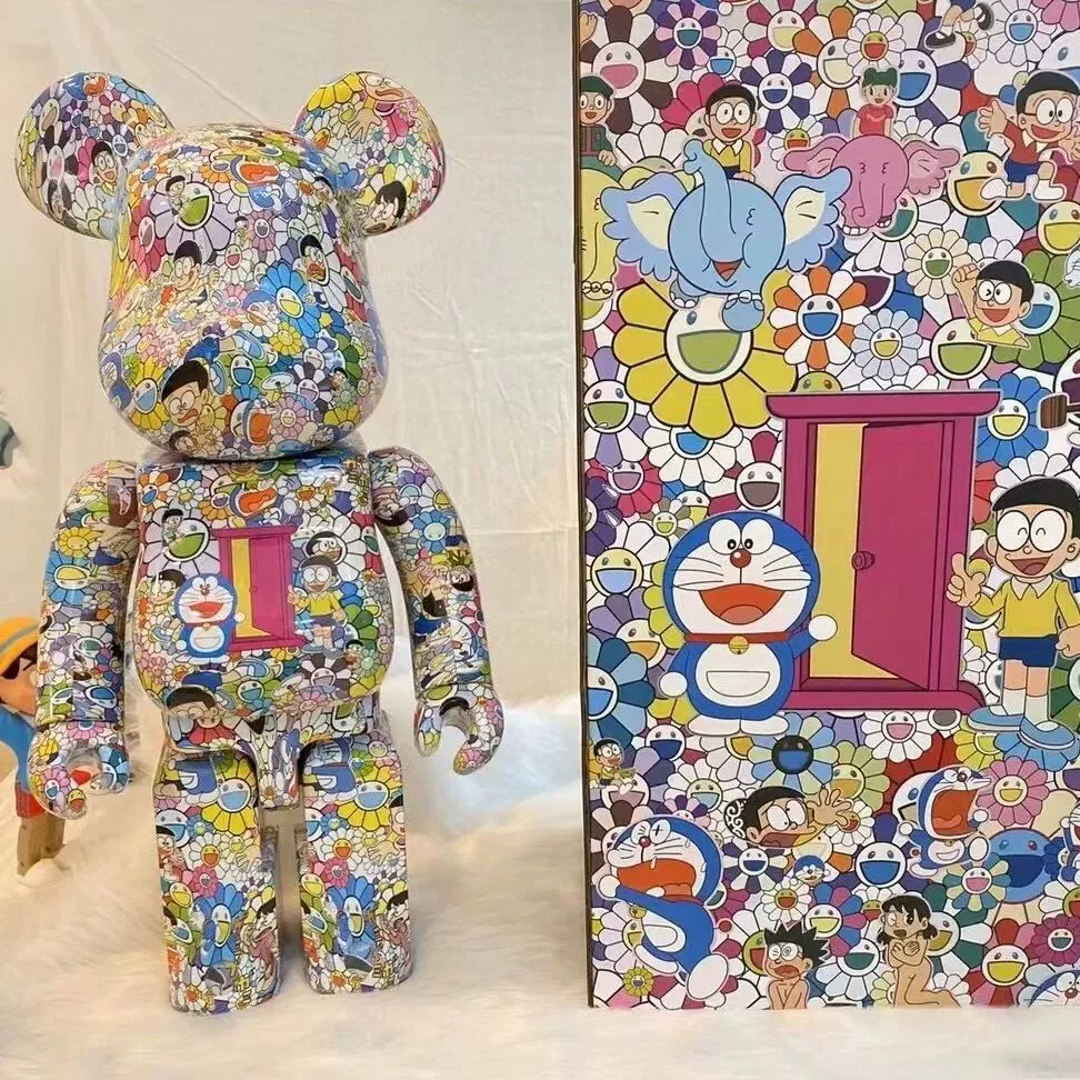 Bearbrick Violent Bear 1000%Plating Tide Playing Bear Hand -Office Toys Home Locker Ladder Van Gogh Qianqiu