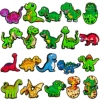 Set, green dinosaur, 20 pieces