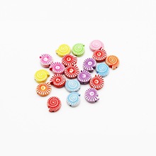 彩色亚克力花朵珠子儿童DIY串珠饰品配件手工材料混色散珠