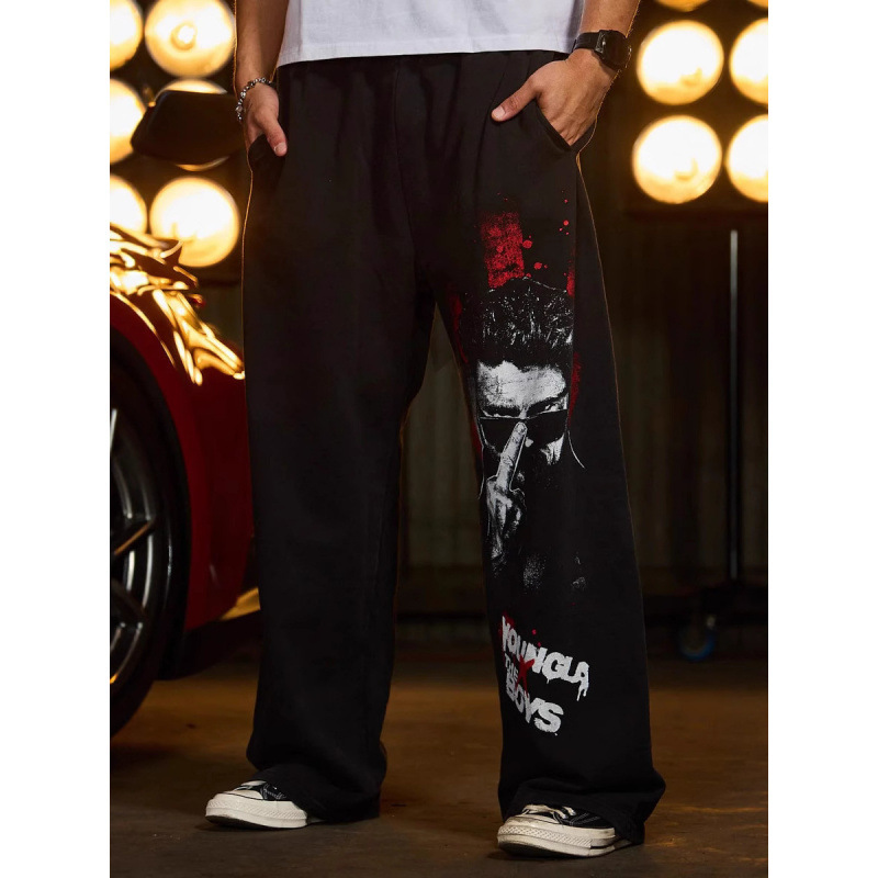 Youngla Co-Branded the Boys Men's Sports Pants Joggers Sports Fitness Running Training Casual Pants