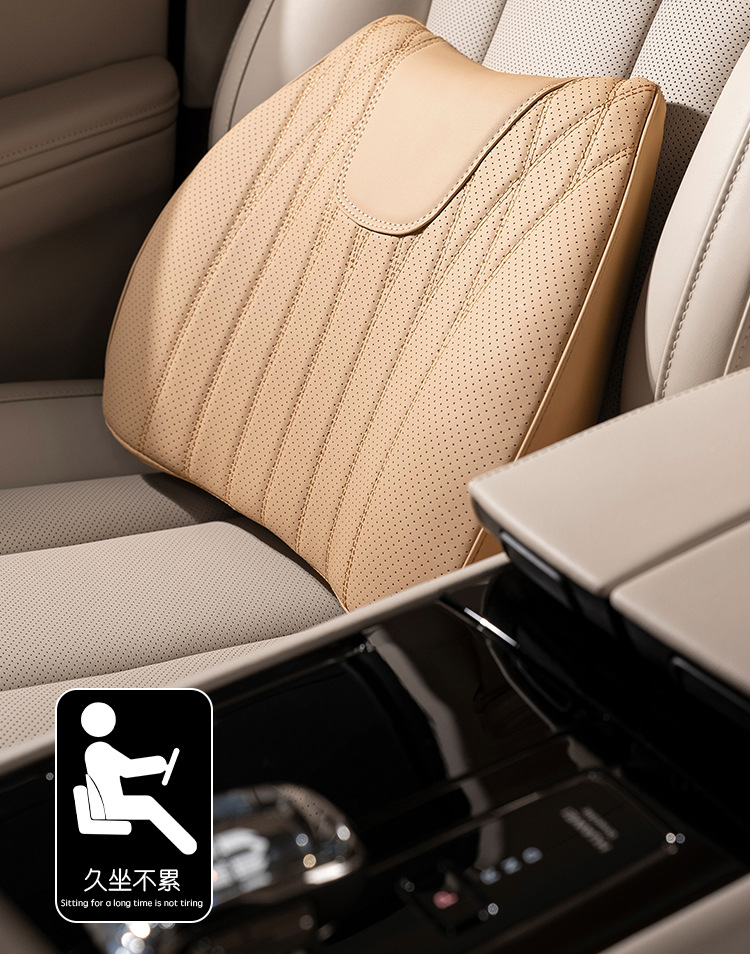 Car Lumbar Support and Headrest Set for the Main Driver, Driving Lumbar Support Artifact, Seat Back Cushion, Car Lumbar Support