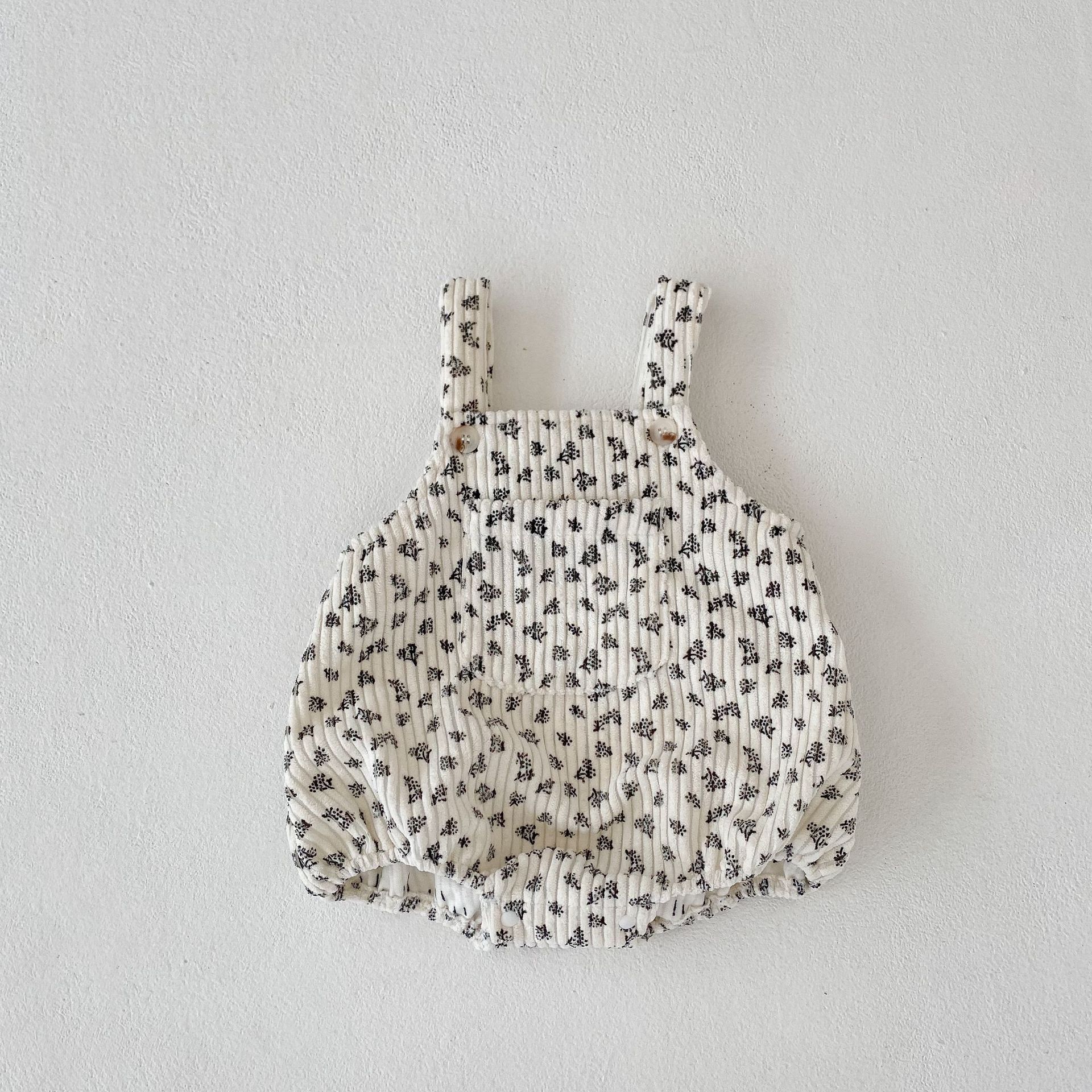 2024 Spring Autumn Baby Boys and Girls Printed Straps, Bags, Butt Clothes, 0-2 Year Old Cotton jumpsuit, Crawler Clothes_voghion.com