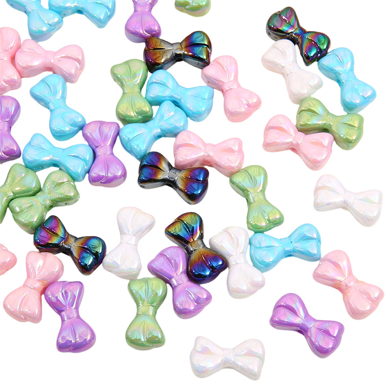10g Weight Beads Jewelry Making Type DIY Jewelry Accessories Classification 10 Pieces Quantity Acrylic Material Bow Knot Pattern Sweet Style 10 Pieces Arylic Bow Knot DIY Jewelry Accessories Beads 6