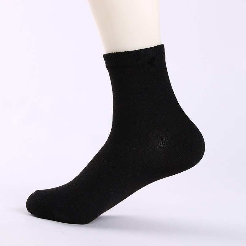 Black knee socks, mid-length