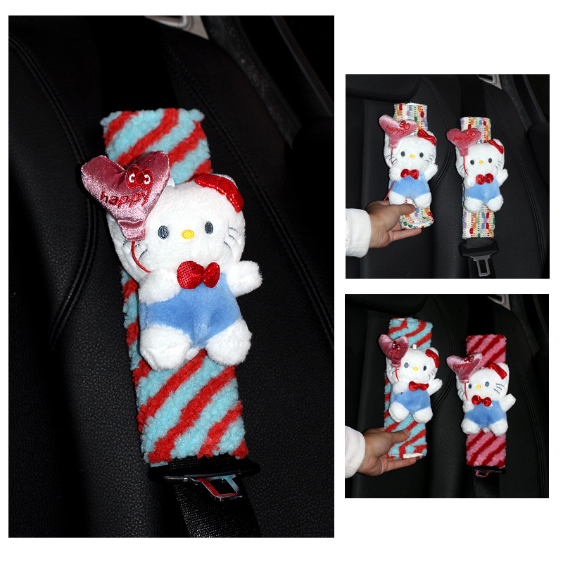 Car seat belt shoulder pad Kate cat 50th anniversary cute girl car decoration protective cover anti-collar