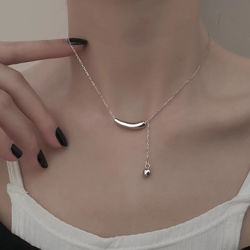 Women's Gender Wholesale Jewelry Casual Simple Style Solid Color Titanium Steel Polishing Necklace