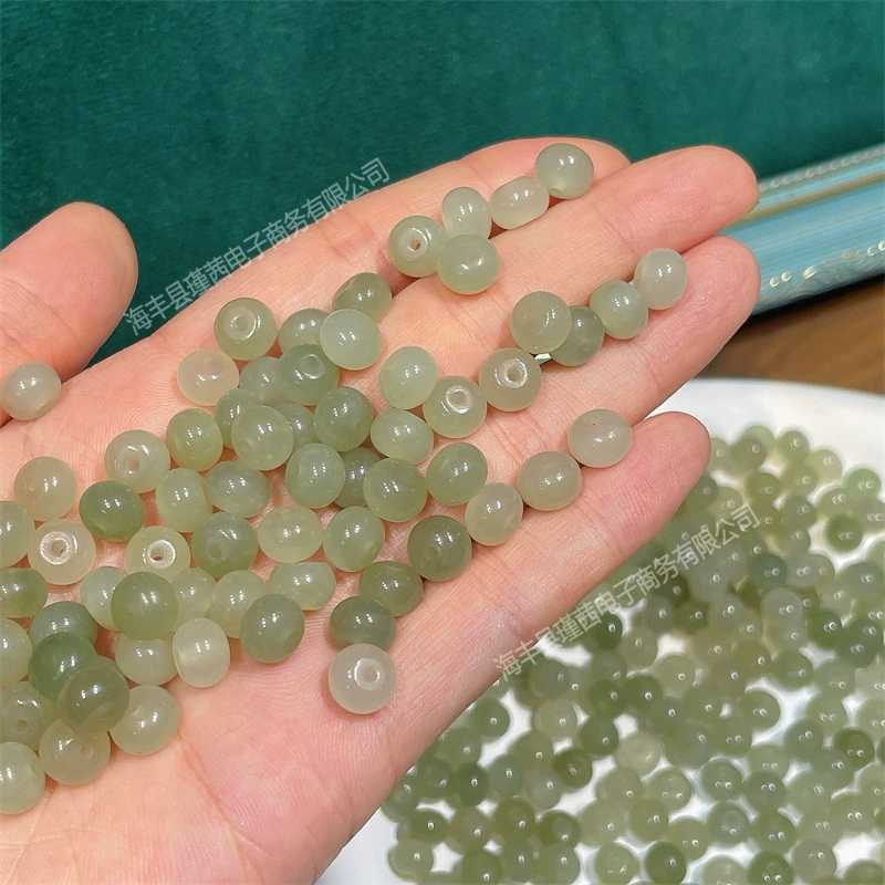 Оптовая продажа, натуральный материал Цинхай, нефрит Хэтянь, свободные бусины, бусины-разделители, хлебные бусины, аксессуары для браслета «сделай сам», ожерелье с бусинами, материал бусин