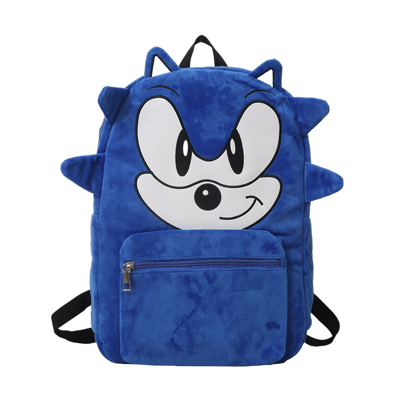 Wlgs hecho en casa de Sonic niño mochila pareja macho y hembra estudiante mochila de dibujos animados
