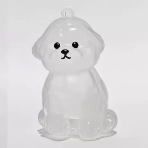 Caja de almacenamiento para perros y gatos colgantes de pelo transparente colección de almacenamiento cápsula bolsa colgantes de llaver