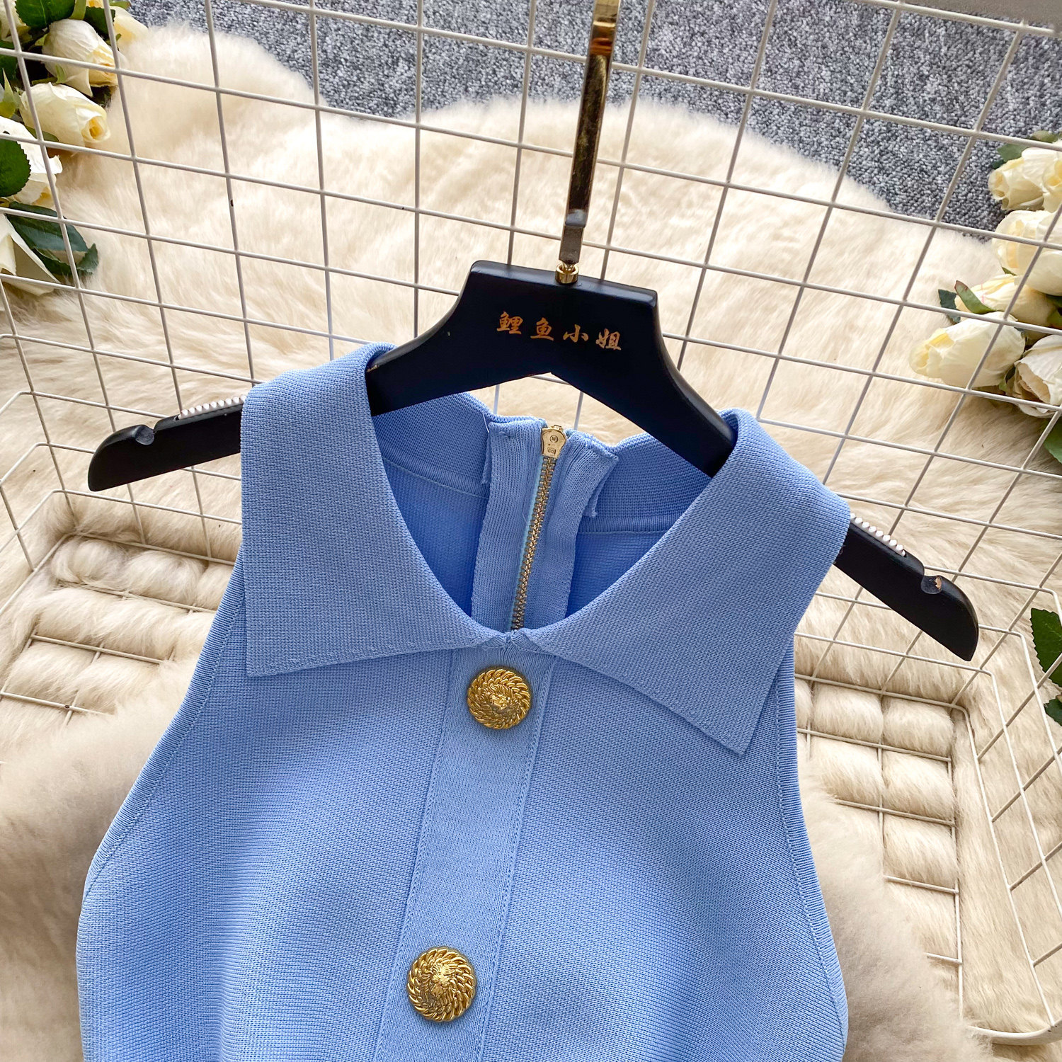 2026 Spring New Style Vest Knit Dress, Sleeveless, Waist Cinching, A Line Skirt, Suitable For Petite Figures, Perfect As An Inner Layer Dress_ecoleips.com