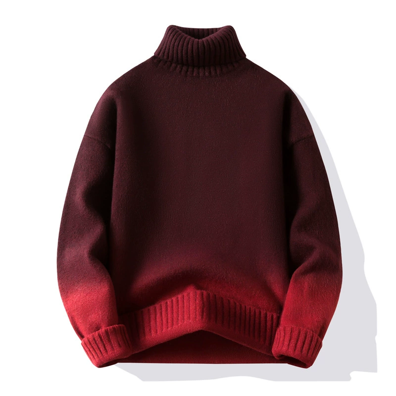 Демисезонный флис-кофточка из пряжи, oversize градиентный дизайн, толстый плюш, длина 60 см