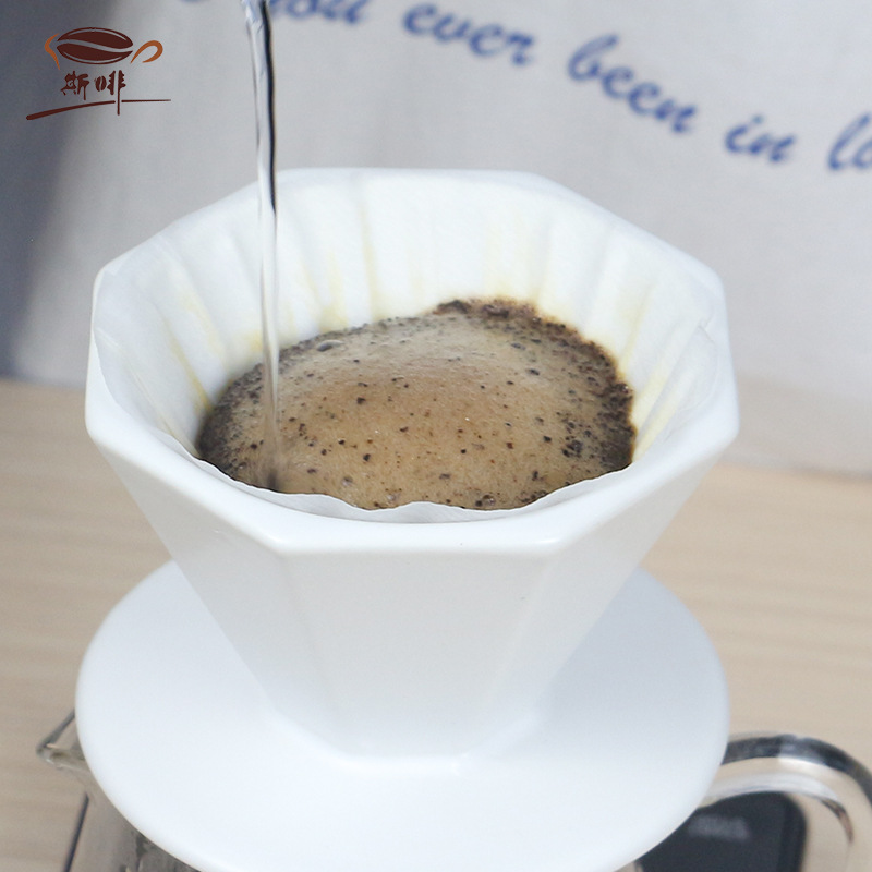 Jarra de vidrio octogonal para compartir, taza de filtro de cerámica octogonal, juego de café pour-over, tetera pour-over, herramienta pour-over. image 6