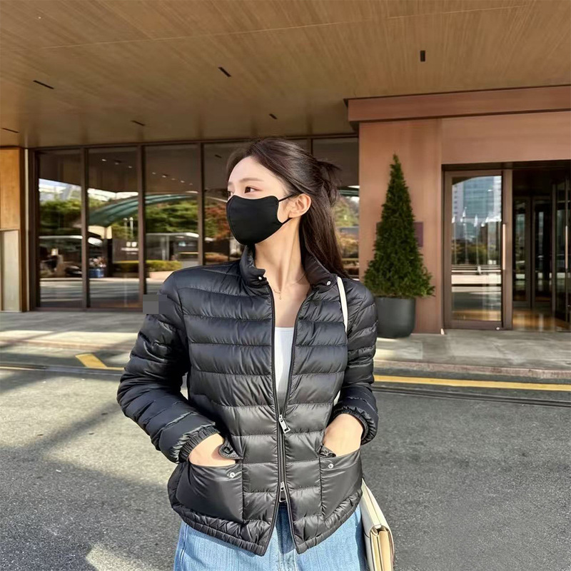 Mengkou Lans Lightweight down Jacket for Women, 95% White Goose Down, Outdoor Warm Inner Layer, Stand Collar, Slim Fit Coat Mengkou Lans Lightweight down Jacket for Women, 95% White Goose Down, Outdoor Warm Inner Layer, Stand Collar, Slim Fit Coat