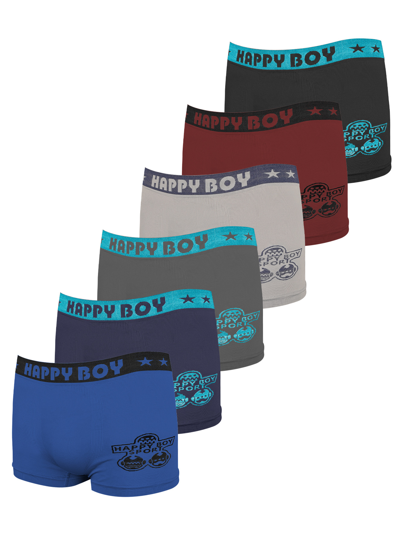 Calzoncillos bóxer elásticos y transpirables de poliéster sin costuras estampados HAPPYBOY Calzoncillos para niños de 10 a 15 años