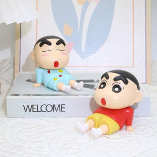 Cross-Border Crayon Doll Xiaoxin Mobile Phone Holder Car Ornaments Gashapon Blind Box Hand-Made Decorative Gift Doll Machine