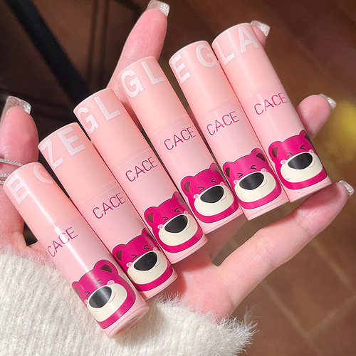 CACE Raspberry Bear Matte Lip Mud 6 Colors Versatile Color Velvet Smooth Lightweight Lipstick