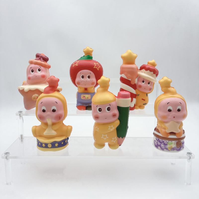 Star Man Slow Rebound Decompression Toy Ornament Pinch Doll Wholesale Source Factory Spot Straight Hair Soft Elastic