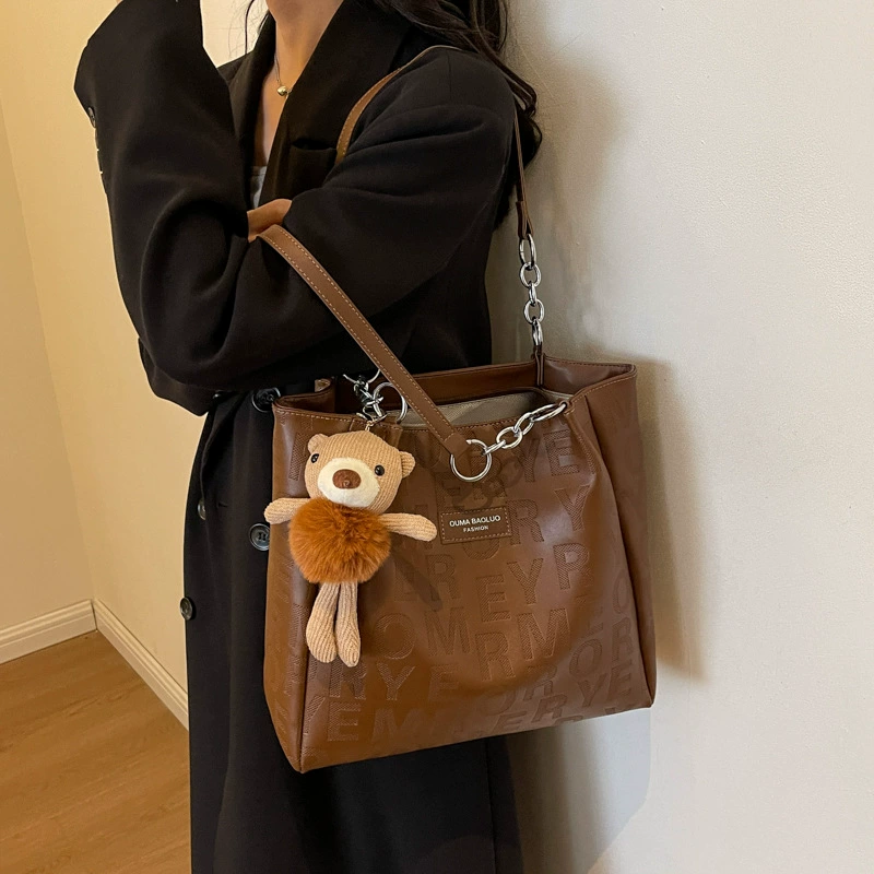 Winter capacious shoulder bag, small one-shoulder bag, 2023 collection