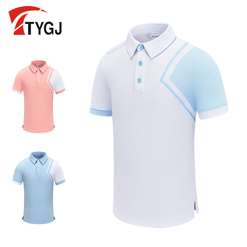 2023 new TTYGJ golf children's clothing short sleeve sports T-shirt summer Youth top quick dry clothes