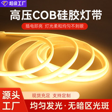 定制LED灯带220V自粘线形家用吊顶氛围线条灯户外防水COB硅胶灯带