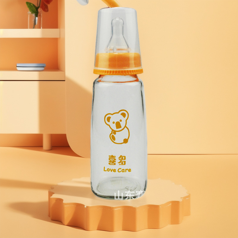 Xiduo Maternal and Infant Products Standard Caliber Square Glass Bottle Baby Bottle 150ml ~ 120ml
