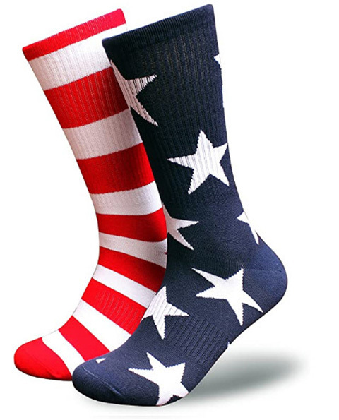 Unisex Modern Style American Flag Nylon Cotton Jacquard Crew Socks A Pair display picture 5