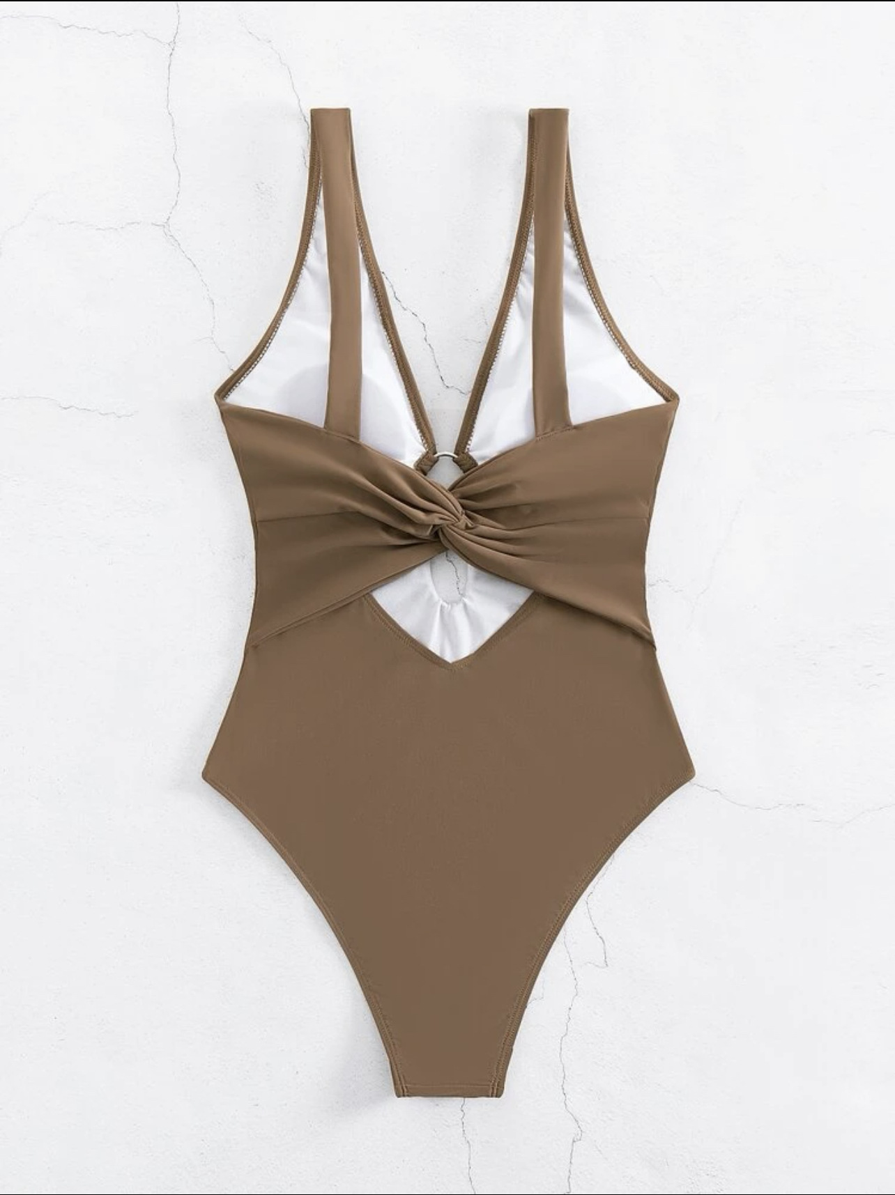 182g Weight Sleeveless Sleeve Length Spandex, Polyester Fabric Type Short Top Length One-pieces Tops Type Holiday Occasion V Neck Neckline Comfort Function Regular Fit Fit Type Solid Color Pattern Women's Gender Beach, Simple Style Style Women's Beach Simple Style Solid Color One Piece Swimwear 1