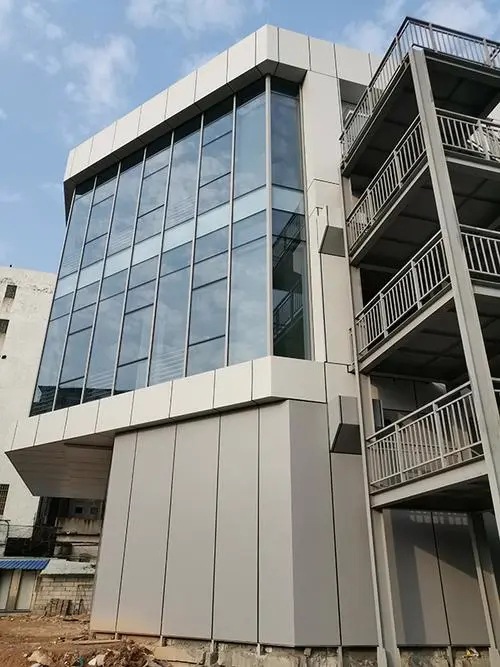 玻璃幕墙安装铝合金结构外墙装饰钢化玻璃铝塑板大理石石材铝型材