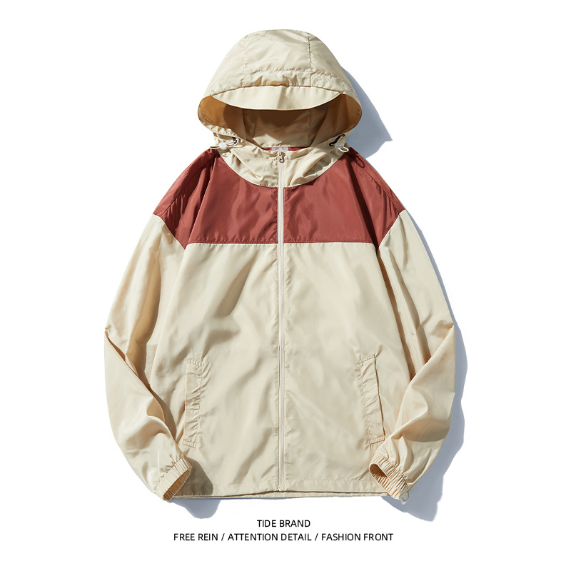 Hombres y mujeres de verano helado ropa de protección solar casual de color sólido herramientas transpirables pareja al aire libre ropa de piel encapuchada de color