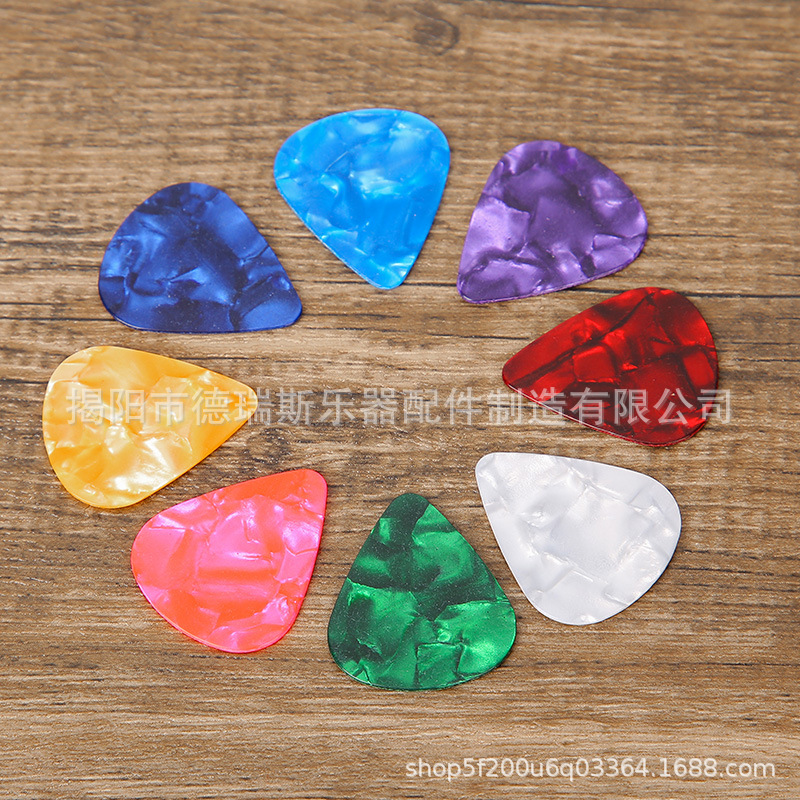 Púas de guitarra de celuloide ABS, accesorios para instrumentos musicales, recomendadas para venta al por mayor, impresas, grabadas a una o dos caras, para guitarra acústica