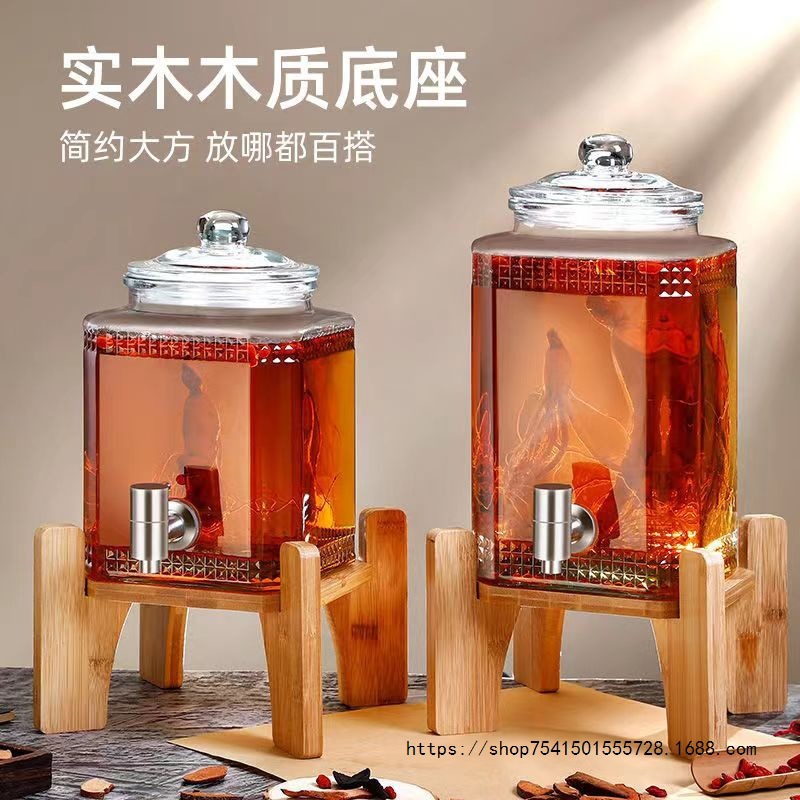 泡酒玻璃瓶家用密封酒瓶酒坛子人参白酒药酒罐带龙头空瓶厂家直销