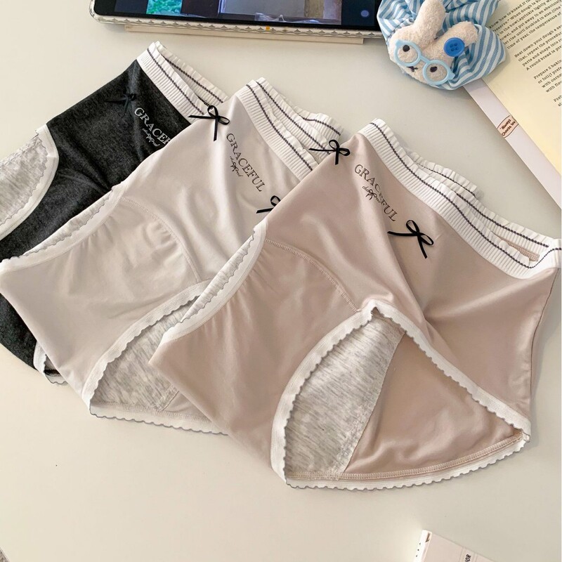 A262 Pure Desire Style Bowknot Solid Color Simple Style Versatile Comfortable Non-Tight Waist Women's Underwear A262 Pure Desire Style Bowknot Solid Color Simple Style Versatile Comfortable Non-Tight Waist Women's Underwear