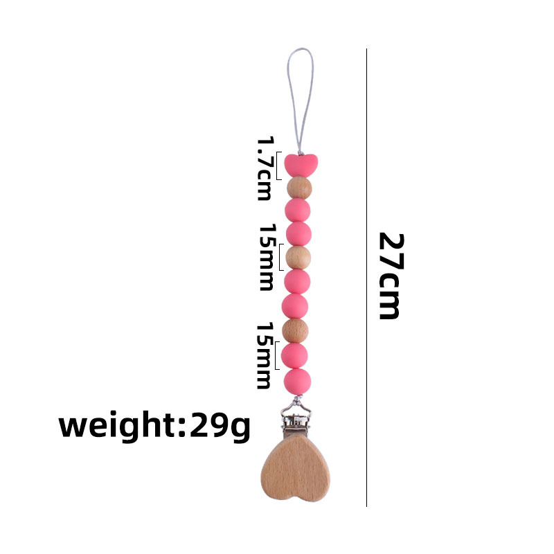 Nueva historieta haya amor chupete clip bebé creativo bebé DIY chupete cadena amor silicona chupete cadena anti-gota